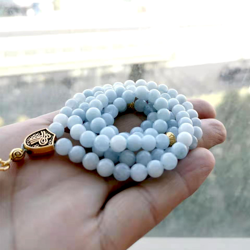 Tasbih Tự Nhiên Aquamarines Đá - đánh giá và giá Men Accessories Hk