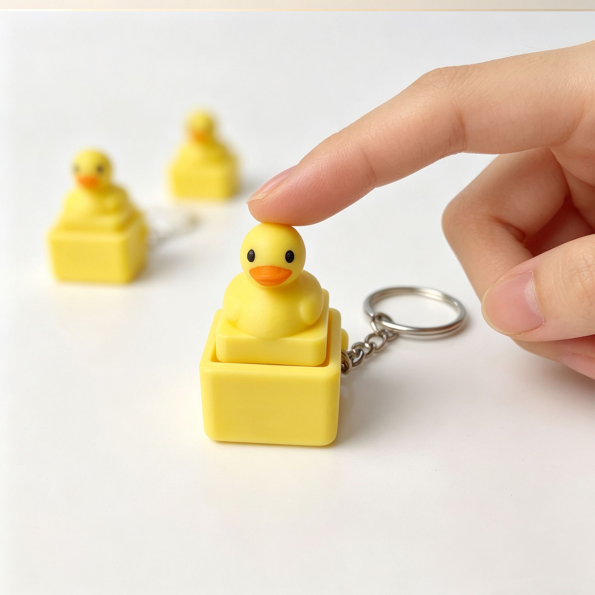 Cute Yellow Duck Press Keychai - đánh giá và giá Men Accessories Pendant