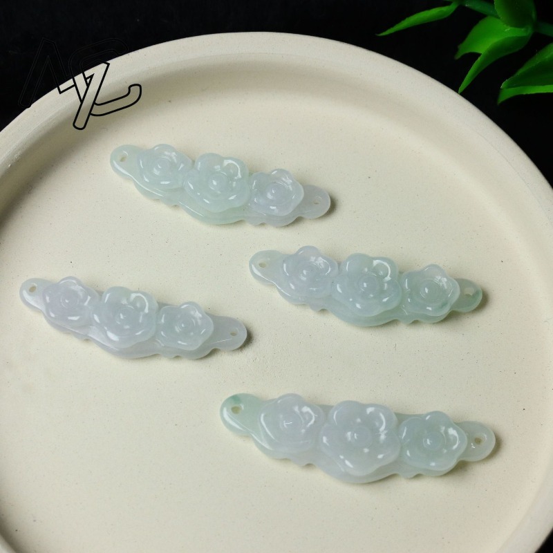 1pc Natural Jadeite Emerald Fl - đánh giá và giá Men'S Accessories And Jewelry