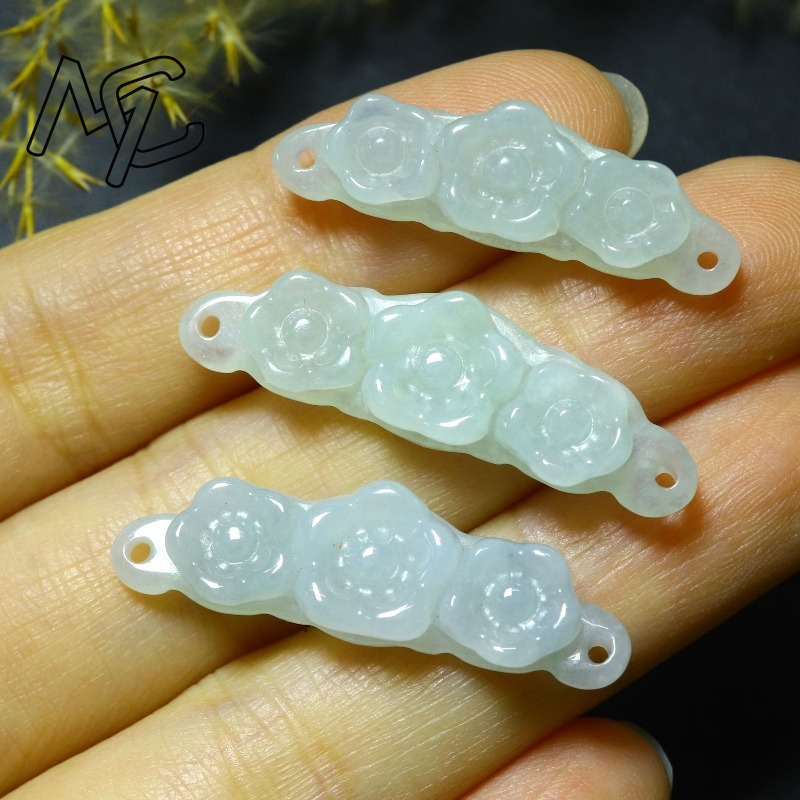 1pc Natural Jadeite Emerald Fl - đánh giá và giá Men'S Accessories And Jewelry