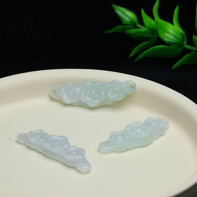 1pc Natural Jadeite Emerald Fl - đánh giá và giá Men'S Accessories And Jewelry
