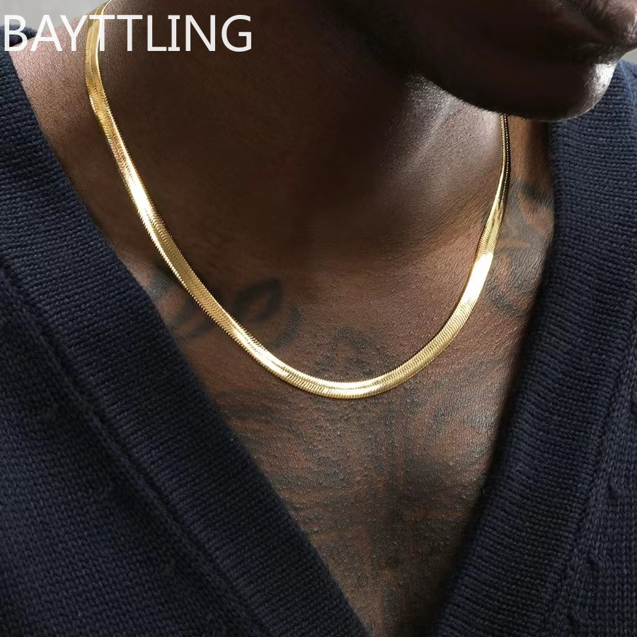 Men 925 sterling silver Gold 4 - đánh giá và giá Men'S Accessories Trending
