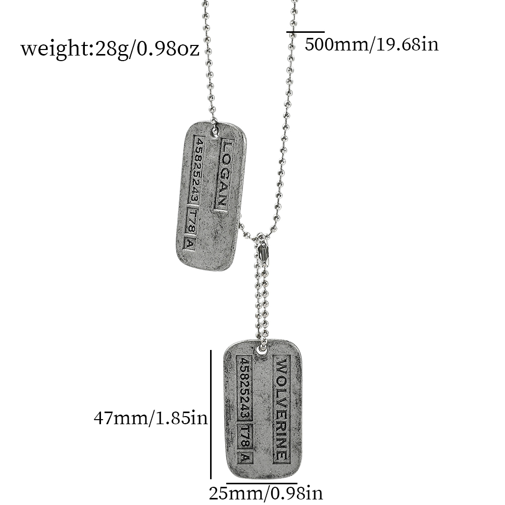 X-Men Wolverine Military Card  - đánh giá và giá Men Accessories Pendant