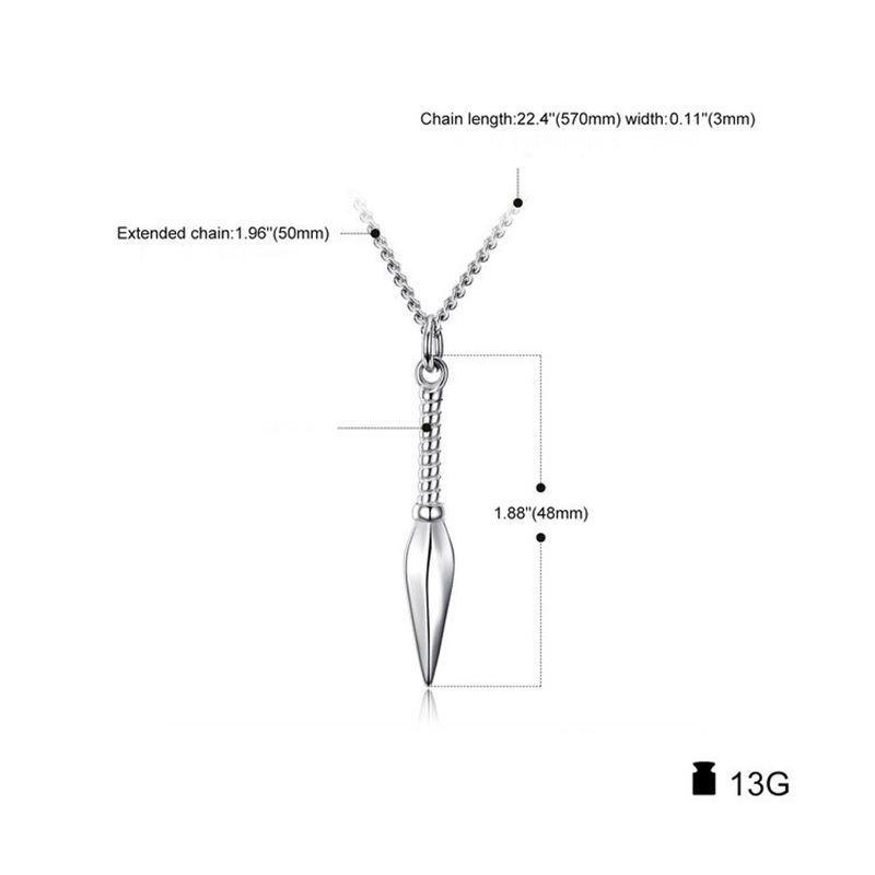 Spear Pendant Necklace For Men - đánh giá và giá Men Accessories Neck Chain