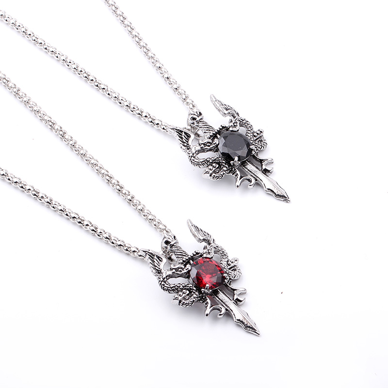Double Dragon Black Gem Cross  - đánh giá và giá Men'S Accessories And Jewelry