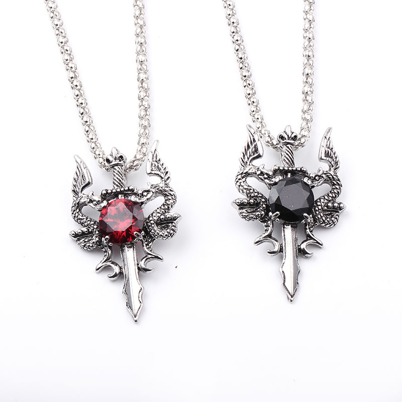 Double Dragon Black Gem Cross  - đánh giá và giá Men'S Accessories And Jewelry
