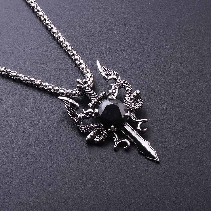 Double Dragon Black Gem Cross  - đánh giá và giá Men'S Accessories And Jewelry