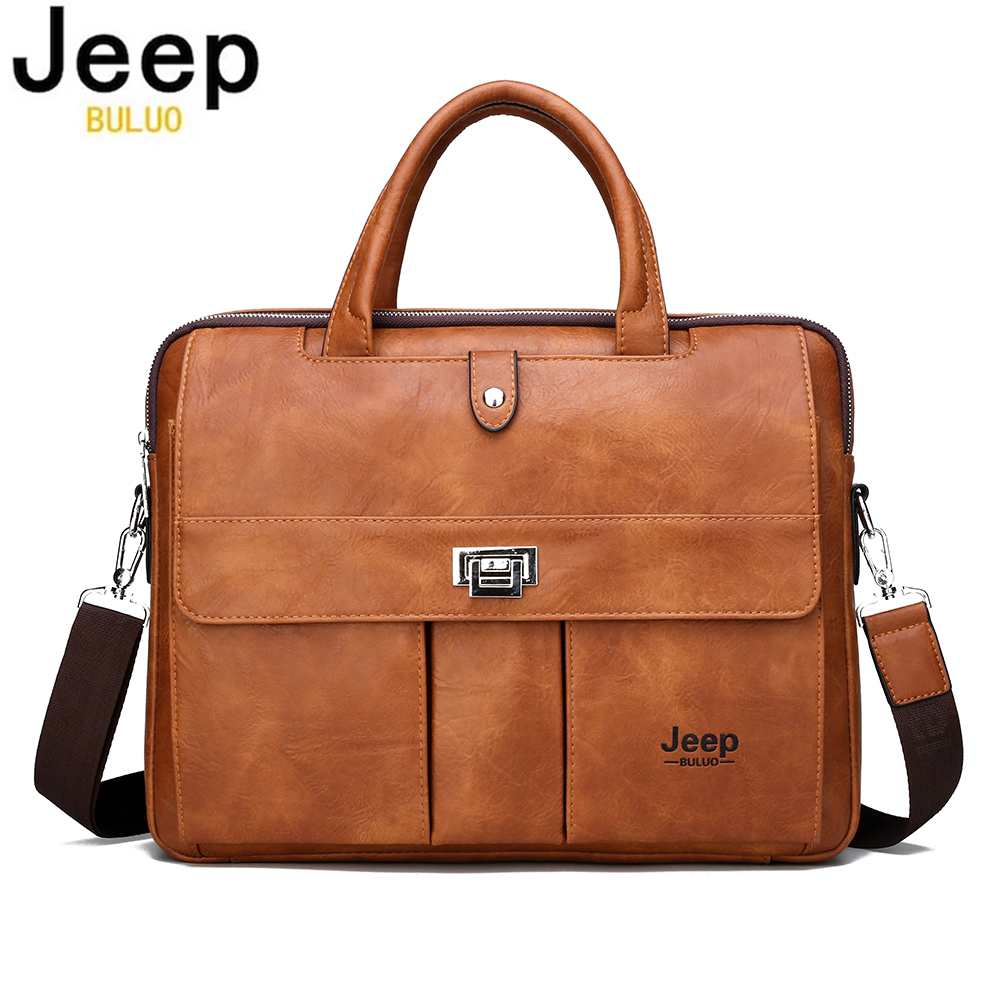 Jeep Buluo Men's Leather Brief - đánh giá và giá Men Accessories Bag