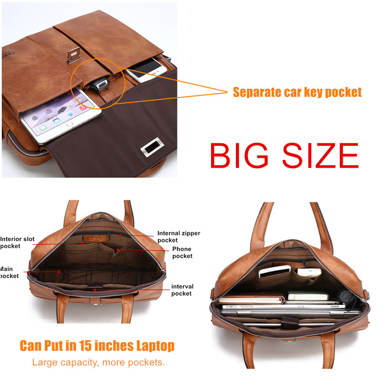 Jeep Buluo Men's Leather Brief - đánh giá và giá Men Accessories Bag