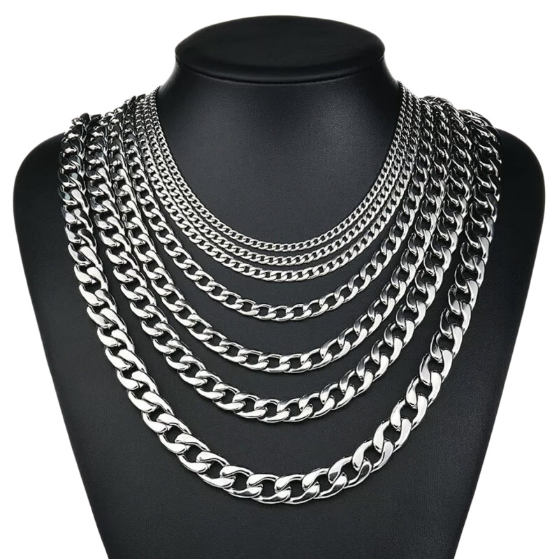 YQ 3MM-10MM 316L Stainless Ste - đánh giá và giá Men Accessories Neck Chain