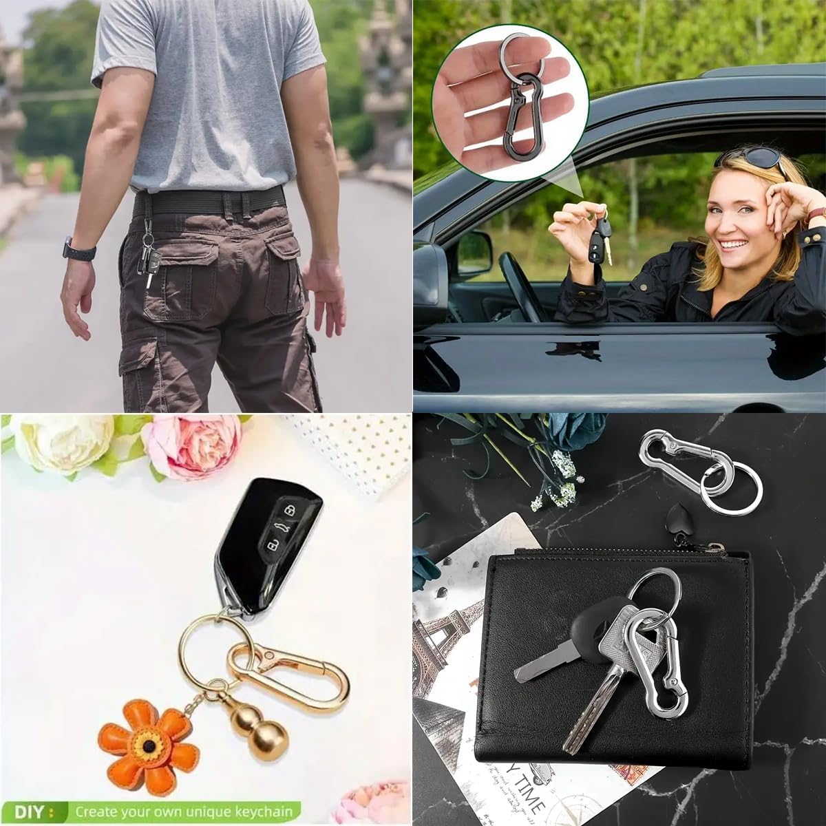 6/12/20 Pcs Alloy Clip Keychai - đánh giá và giá Men Accessories Bag