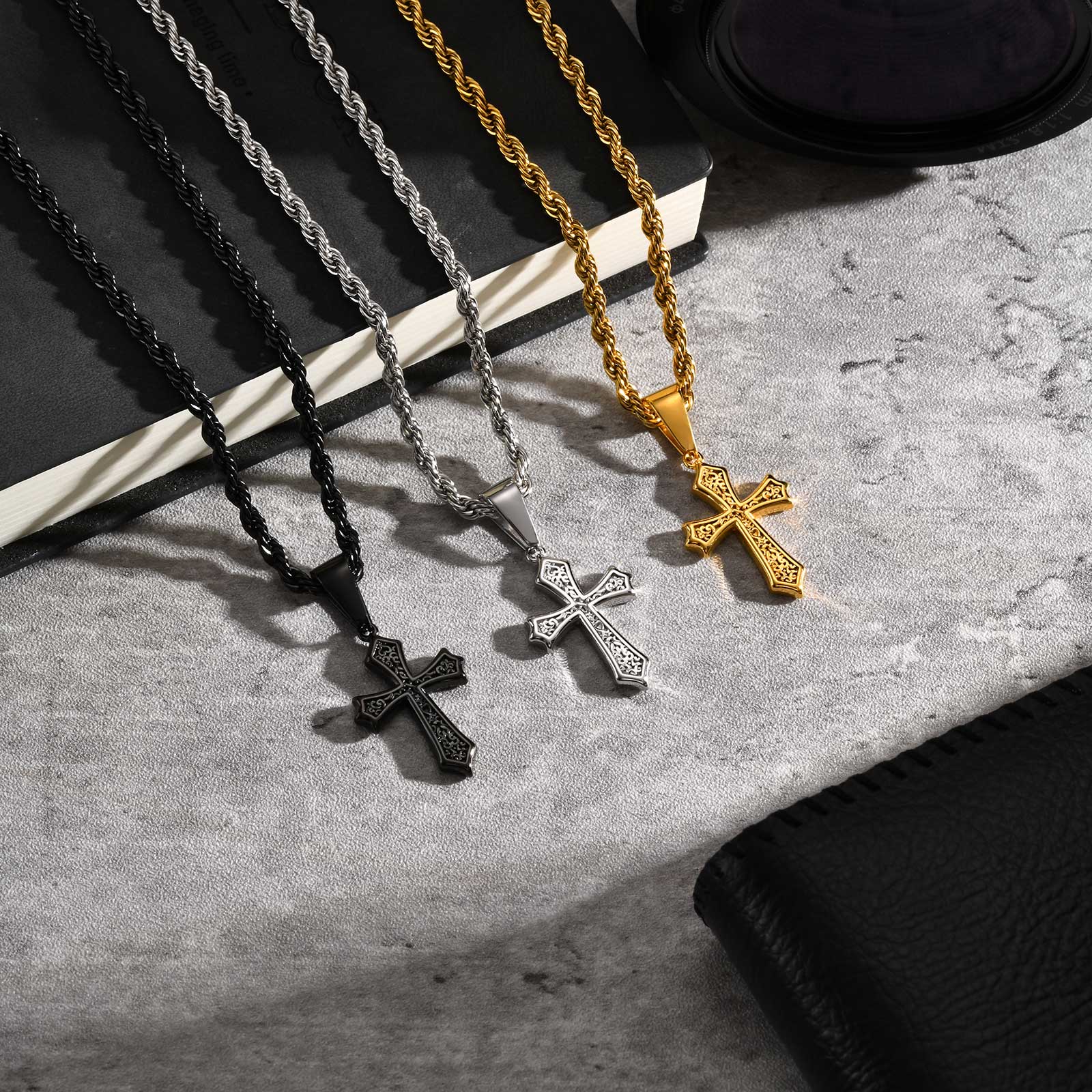 Vnox Men's Cross Necklace Stai - đánh giá và giá Men Accessories Neck Chain